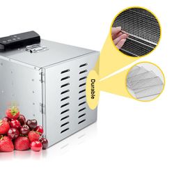 6layers Food Dehydrator Small Vegetable Drying Machine Pet Food Meat Fruit Air Dryer Stainless Steel Household 220V/110V