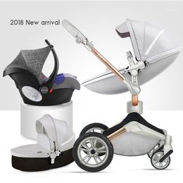 Strollers# Mom Baby Stroller High Landscape Luxury Pram Can Sit Reclining Folding Carriage For Born1