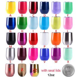 12oz Beer Tumbler Stainless Steel Wine Glasses Egg Cup 2 layer Vacuum Insulated Coffee Mug Wedding Party Gifts