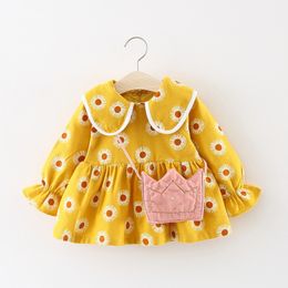 Melario Long Sleeve Baby Girls Dress for Girl Print Birthday 0 2T Newborn Toddler Dresses Kids Casual Clothes Vestido Infantil 210412