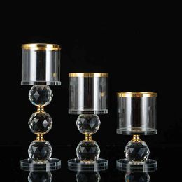 set Crystal Candle Stick Holders Stand Coffee Table Living and Dinning Room Candlestick Table Centerpieces for Candles 220208