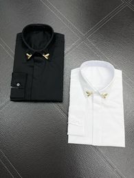 Mens Designer Shirts Brand Clothing Men Long Sleeve Dress Shirt Hip Hop Style High Quality Cotton Tops 1035