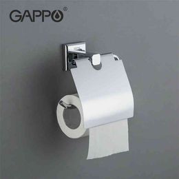 GAPPO Paper Towel Holder Stainless steel Bathroom Accessories s Toilet Roll G3803 210720