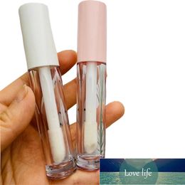 Packing Bottles 100pcs 5.8ml Empty Lip Gloss tube Thicker wand,Light Pink cap, PETG glaze DIY Makeup Cosmetic container