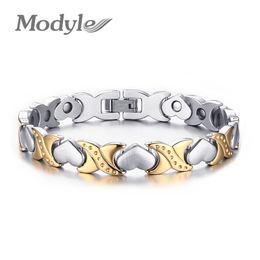 healthy care bracelets & bangles Jewellery energy magnetic bracelet women heart hand chain