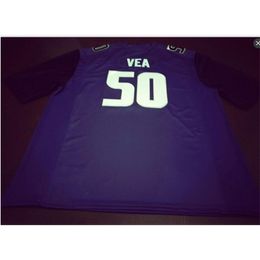 Custom 009 Youth women #50 Vita Vea Washingtonn Huskies Football Jersey size s-5XL or custom any name or number jersey