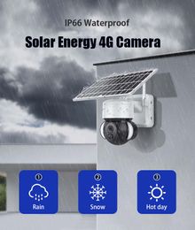 Solar Energy 4G CCTV Camera Two Way Audio Low Consumption Video Security Surveillance Waterproof IP66 Floodlight