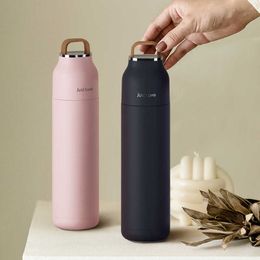 500ml Thermos Bottle Vacuum Flask 304 Stainless Steel Tumblers Travel Coffee Cups Insulated Lids Mug Termo Acero Inoxidable 210615