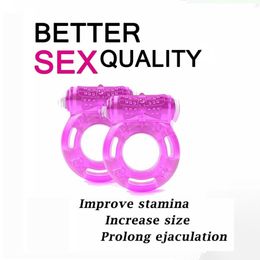 yutong Couple naturey Toy Elastic Delay Ring Vibrating Cock Stretchy Intense Clit Stimulation Premature Ejaculation Lock Adult Vibrator