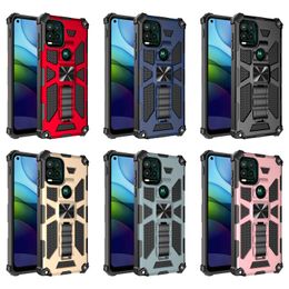 Cell Phone Cases For TCL T-Mobile Revvl V + 5G Hybrid Armour Invisible Kickstand Magnetic Shockproof Back Cover D1