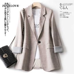 Bella Women Blazer Elegant Business Suits Spring Autumn Office Lady Outerwear Female Casual Blazers Jackets 211019