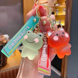 Adorable Crystal Blush Animal Series Keychain Fun Car Key Chain Fashion Men and Women Accessories Gifts G1019