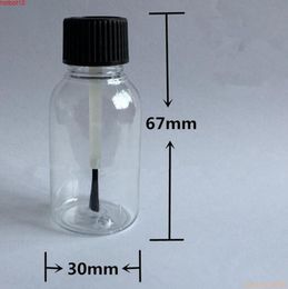 30ml Painted Black white Empty Nail Polish Bottle, 30cc cap PET Bottle with Brush Cap#43554goods