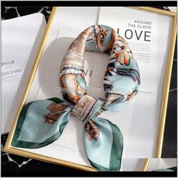 Wraps Hats, Scarves & Gloves Fashion Aessoriesdesign Print Silk Square Scarf For Women Neck Hairband Foulard Soft Lady Shawl Wrap Neckerchief