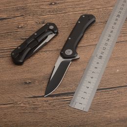 1Pcs KS 1955 Flipper Folding Knife 8Cr13Mov Drop Point Blade Steel Handle Ball Bearing EDC Pocket Knives With Retail Box