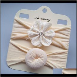 Baby, Kids & Maternitychildrens Two-Piece Match Core Flower Hair Aessories Super Soft Nylon Donut Baby Band Drop Delivery 2021 Pn98Y