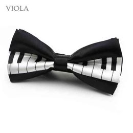 Piano Printed Butterfly Polyester Smooth Bowtie Women Men Music Party Performance Tuxedo Bow Tie Cravat Shirt Accessory Gift Y1229