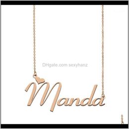 Pendant Necklaces & Pendants Jewelrymanda , Custom Name Necklace For Women Girls Friends Birthday Wedding Christmas Mother Days Gift1 Drop D