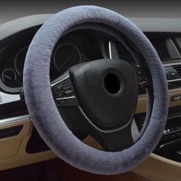 Steering Wheel Covers 15 Inch Winter Warm Plush Cover Selling Auto Product Supplies Women Men Black