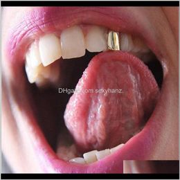 Grillz, Body Drop Delivery 2021 Dental Grills For Mens High Quality Rose Gold Black Teeth Grillz Fashion Hip Hop Jewelry Cm5Hv