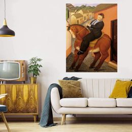 Fat Man and Horse Huge Oil Painting On Canvas Home Decor Handcrafts /HD Print Wall Art Pictures Customization is acceptable 21062816