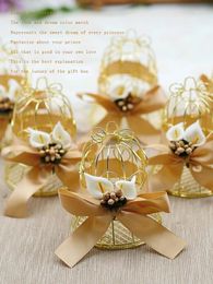 30pcs Wedding Candy Box Cage Bell Handle Gift Bags Chocolate Keepsake Boxes Packaging Party Supplies Wrap