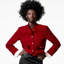 Ladies Short Red Jacket Made in China 