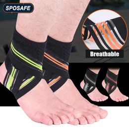 Ankle Support 1Pc Adjustable Braces Breathable Compression Protection For Cycling Running Basketball Football Sports