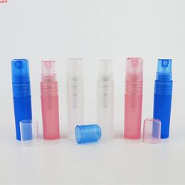 360x 3ml Pink Natural Translucent Blue Perfume Glass Mist Spray Bottle 12cc Empty Toner Parfum Container with PP White Atomizer