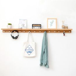 Towel Racks Bamboo Creative Hangers Three-color Porch Frame Clothes Hook Wall Hanging Coat Rack Wx7211140