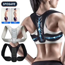 Medicinsk justerbar BACK POSTURE CORRECTOR SHOUSE Clavicle Support Correction Belt för män Kvinnor Humpback Sittande Korrektor