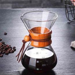400ml/1 cups Classic Espresso Coffee Maker funnel style Pour Over Coffeemaker Coffee Machine Philtre Coffee Pot barista 210330