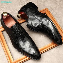 Summer Genuine Cow Leather Brogue Wedding Shoes Mens Casual Flats Shoes Vintage Handmade Oxford Shoes For Men Black