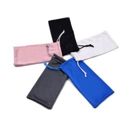 18x9cm Microfiber glasses bag Pouch Eyeglasses Accessories Drawstring Sun glasses cloth storage bags