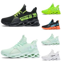Discount Non-Brand men women running shoes black white green volt Lemon yellow orange Breathable mens fashion trainers outdoor sports sneakers 39-46