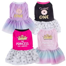8 Color Wholesale Dogs Clothes Dog Apparel Pet Summer Princess Clothing Doughnut Shawl Skirt Pets Tutu Petticoat Puppy Cat Cute Skirts Lace Camisole Dress A110