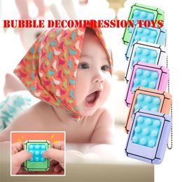 Toys Decompression Toy Mini Anti-stress Kawaii Silicone Bubble Crackle Keychain