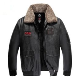 Men's Real Leather Jacket Fashion Slim Moto Bike Style Pilot Fur Coat Casual Wool Turn-Dowm Fur Collar Genuine Leather Jacket 211008