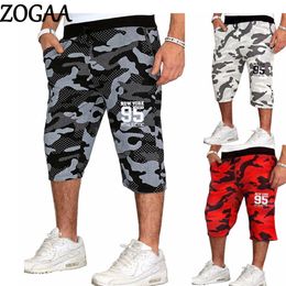 Summer Camouflage Men Jogger Shorts Fitness Sportswear Casual Beach Loose Drawstring Sweatpants Running Training Gym Short Pants 210714