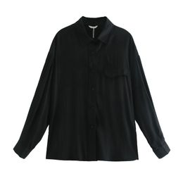 Toppies Elegant Black Silk Shirts Plus Size Loose Blouses Tops Women Oversized Tops Office Ladies Clothes 210412