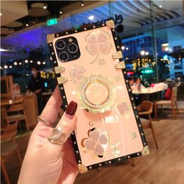 High Quality Designer Phone Cases With Diamond For iPhone 13 Pro Max 12 Mini 11 X XS 8Plus Samsung OPPO Huawei Xiaomi Glitter Shockproof Kickstand Protective Case