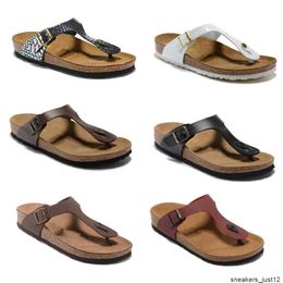 Boken Man and Woman Open Toe Sandals,summer Beach Slippers Genuine Leather Flats Free Cork Sz34-46