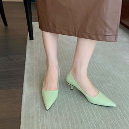 Dress Shoes Women Japanned Leather Pointed Toe Pumps Woman 5-colors Office Shallow Slip On Talons Hauts Stiletto High Heels