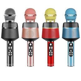 Q008 Microphone Wireless Bluetooth Handheld USB Home children Professiona Capacitor for KTV BirthdayParty Recorder Music With Retail Box