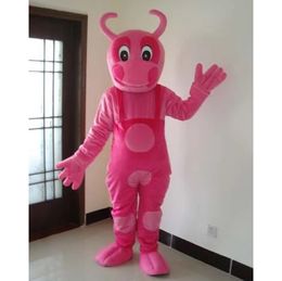 Festival Dress pink cow Mascot Costumes Carnival Hallowen Gifts Unisex Adults Fancy Party Games Outfit Holiday Celebration Cartoon Character Outfits