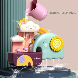 Bath Toys Pipeline Water Spray Shower Game Elephant Baby for Children Swimming room ing Kids 210712