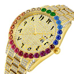 Wristwatches Luxury Diamond Gold Watch Men Relojes Para Mujer Women Bracelet Ladies Dress Designer Clock Anniversary Gift