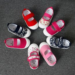 Boys Girls Shoes Sneakers Casual Canvas Shoes for Kids Anti skid Soft Sole Elastic Band Solid Printed Children Toddler Shoes 210713