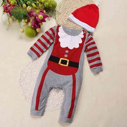 Melario Toddler Baby Christmas Rompers New Fashion Infants Boys and Girls Long-Sleeve Clothing Newborn Winter Suits 210412