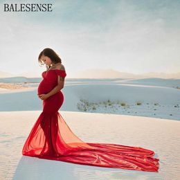 Maxi Maternity Gown Pregnancy Dress Photography Props Maternity Dresses for Photo Shoot Sexy Off Shoulder Pregnant Woman Clothes Y0924